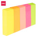EAN 6935205304681 - Deli EA11402 pestaña autoadhesiva 100 hojas Rosa, Naranja, Amarillo, Rojo, Verde imagen 1