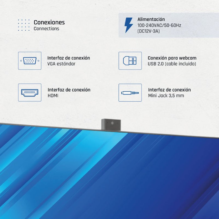 EAN 8435364320020 - iggual ML24WC pantalla para PC 60,5 cm (23.8") 1920 x 1080 Pixeles Full HD LED Negro imagen 11
