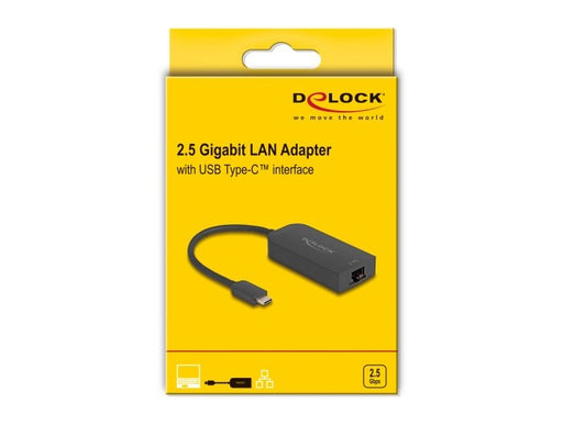 EAN 4043619660452 - DeLOCK 66045 cambiador de género para cable USB 5 Gbps Type-A 2.5 Gigabit LAN RJ45 Negro imagen 2