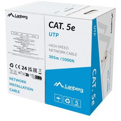 EAN 5901969441666 - Lanberg LCU5-15CC-0305-S cable de red Gris 305 m Cat.5/Cat.5e U/UTP (UTP) imagen 1