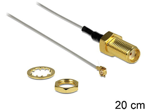 EAN 4043619888115 - DeLOCK 0.2m SMA/MHF cable coaxial 0,2 m MHF II/U.FL-LP(V)-040 Gris imagen 1