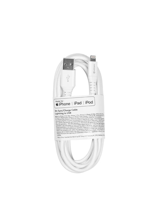 EAN 5706998963437 - eSTUFF ES601301-BULK cable de conector Lightning 3 m Blanco imagen 1
