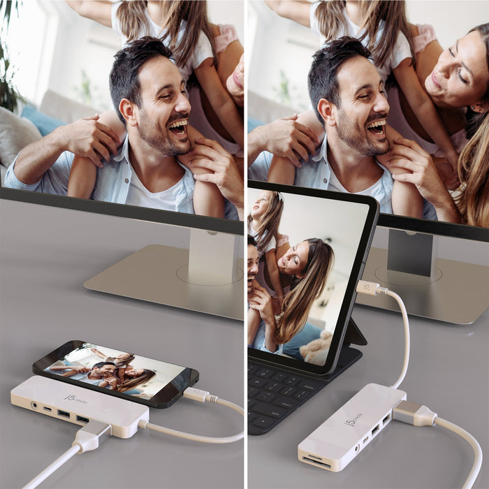 EAN 4712795086027 - j5create JCD373 USB 3.2 Gen 1 (3.1 Gen 1) Type-C Blanco imagen 7