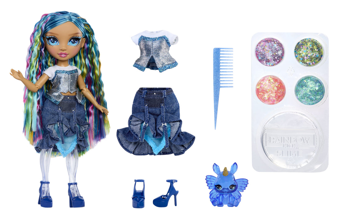 EAN 35051122418 - Rainbow High Rainbow Shimmers with Slime Fashion Doll - Skyler (blue) imagen 3