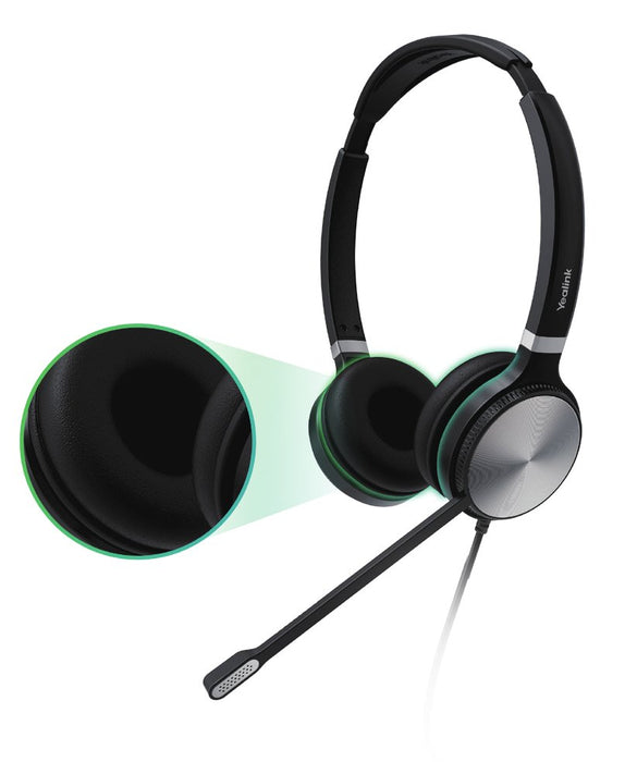 EAN 6938818305588 - Yealink UH36 Dual Auriculares Alámbrico Diadema Oficina/Centro de llamadas USB tipo A Negro, Plata imagen 4