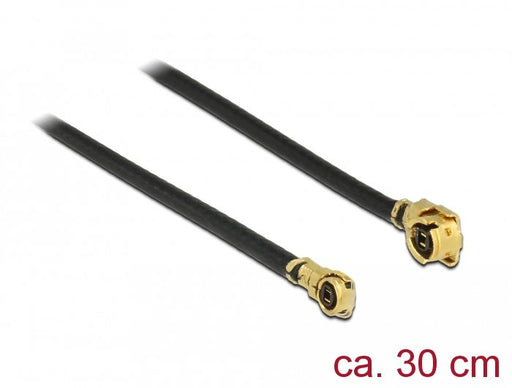 EAN 4043619896493 - DeLOCK 89649 cable coaxial 1.13 0,3 m MHF (I-PEX) MHF IV/ HSC MXHP32 Negro, Oro imagen 1
