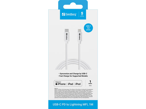 EAN 5705730136580 - Sandberg 136-58 cable de conector Lightning 1 m Blanco imagen 2