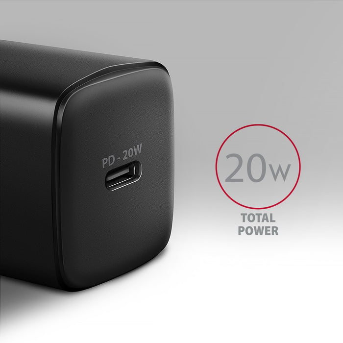 EAN 8595247908292 - Axagon ACU-PD20 wall charger 1x QC3.0/AFC/FCP/PD type-C, 20W, black Teléfono móvil, Smartphone, Reloj int imagen 2