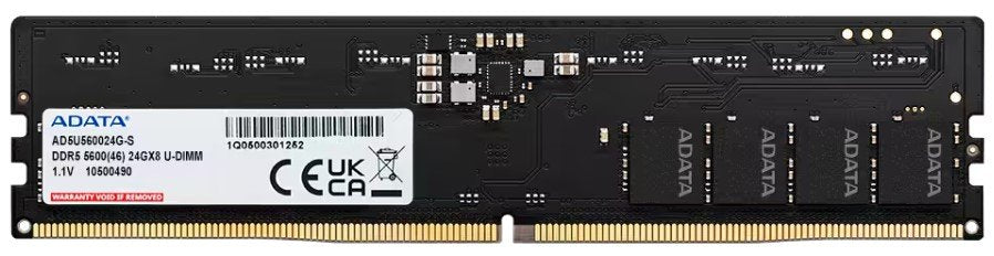 EAN 4711085943934 - ADATA AD5U560024G-S módulo de memoria 24 GB 1 x 24 GB DDR5 5600 MT/s 288-pin DIMM imagen 1