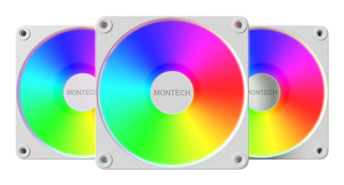 EAN 4710562743388 - Montech GF120 V2 ARGB Carcasa del ordenador Módulo de ventilador 12 cm Blanco 3 pieza(s) imagen 1