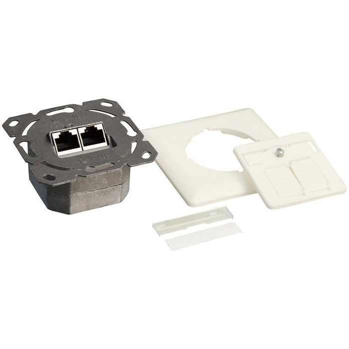 EAN 4052792027204 - LogiLink NP0021 toma de corriente RJ-45 Metálico, Blanco imagen 1