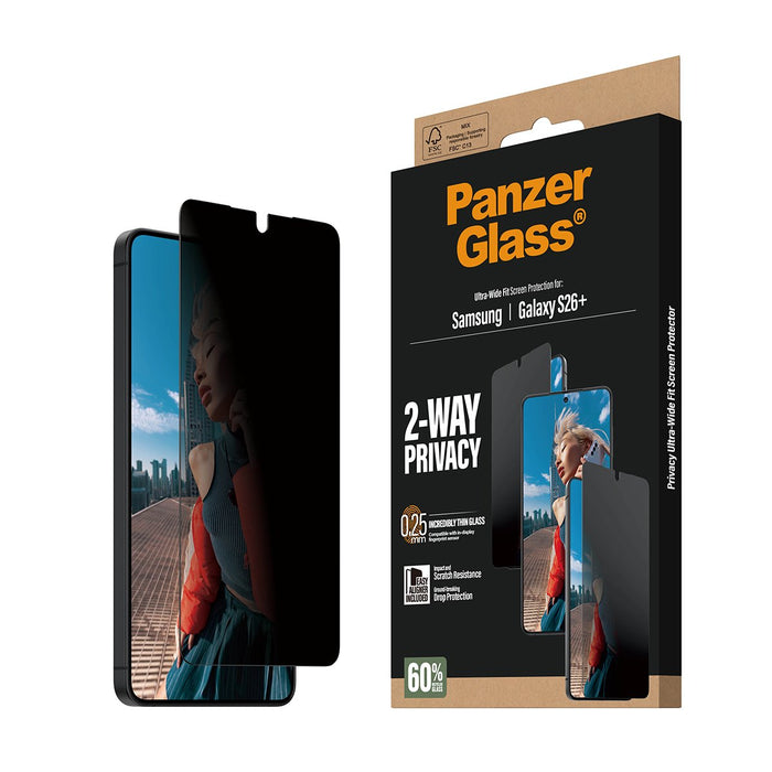 EAN 5715685033896 - PanzerGlass ® 2-Way Privacy Screen Protector Samsung Galaxy S26+ | Ultra-Wide Fit w. EasyAligner Protecto imagen 7