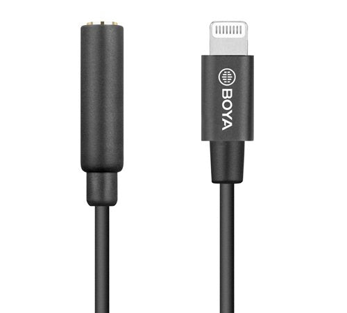 EAN 6971008025385 - BOYA BY-K3 cable de teléfono móvil Negro 3,5mm Lightning imagen 1