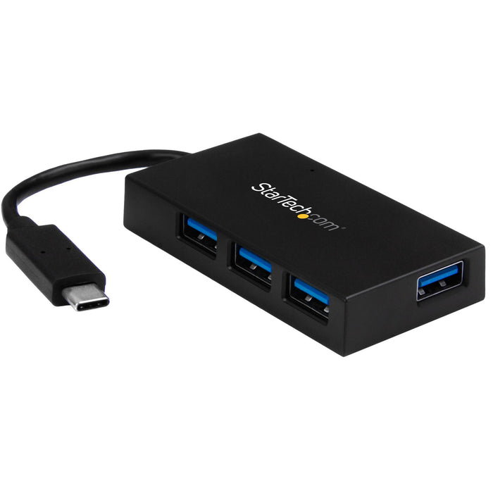 EAN 0065030866323 - StarTech.com HB30C4AFS hub de interfaz USB 3.2 Gen 1 (3.1 Gen 1) Type-C 5000 Mbit/s Negro imagen 1