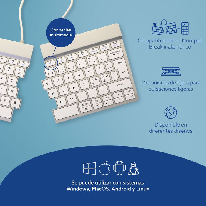 EAN 8719274492146 - R-Go Tools RGOSBNDWLWH teclado Oficina Nórdico imagen 14