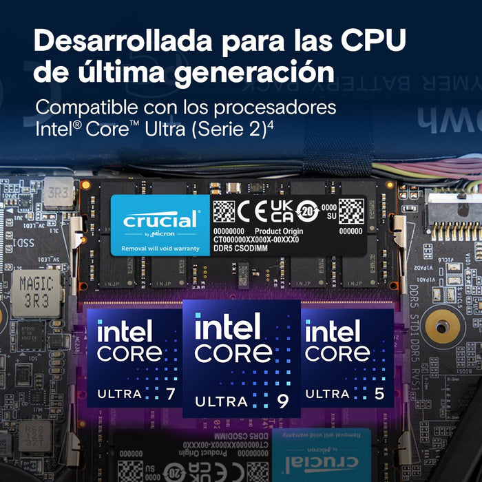 EAN 649528941220 - Crucial CT2K32G64C52CS5 módulo de memoria 64 GB 2 x 32 GB DDR5 6400 MT/s 262-pin SO-DIMM imagen 3