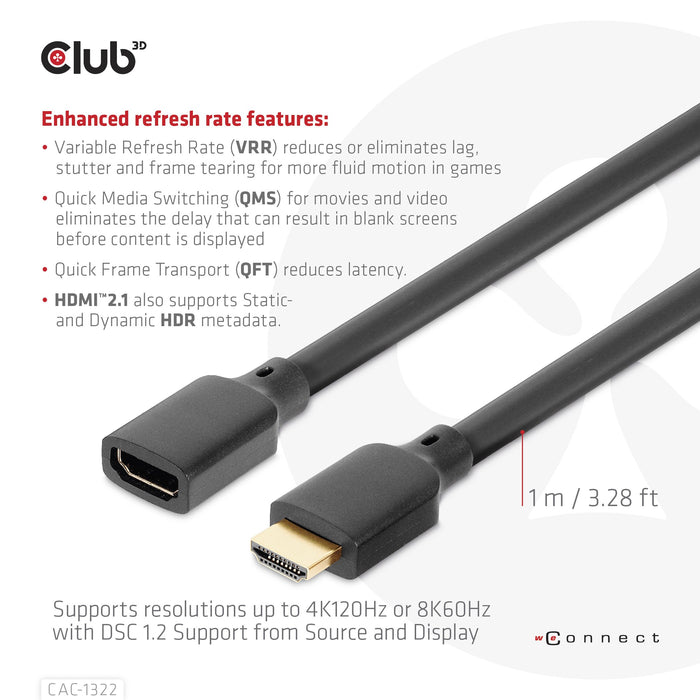 EAN 8719214472665 - CLUB3D CAC-1322 cable HDMI HDMI tipo A (Estándar) Negro imagen 6