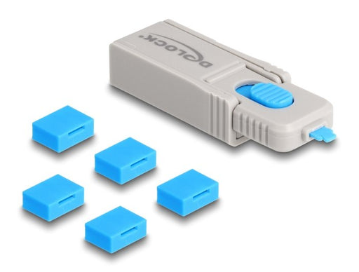 EAN 4043619209231 - DeLOCK 20923 bloqueador de puerto Bloqueador de puerto + clave USB tipo A Azul, Gris Plástico 6 pieza(s) imagen 1