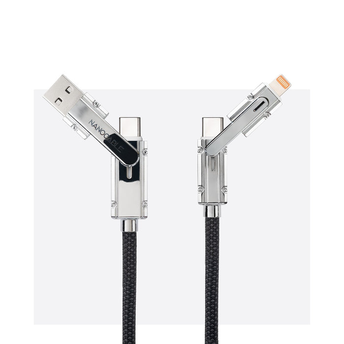 EAN 8433281017283 - Nanocable 10.01.2602 cable USB 2 m USB A/USB C USB C/Lightning Negro, Gris imagen 2