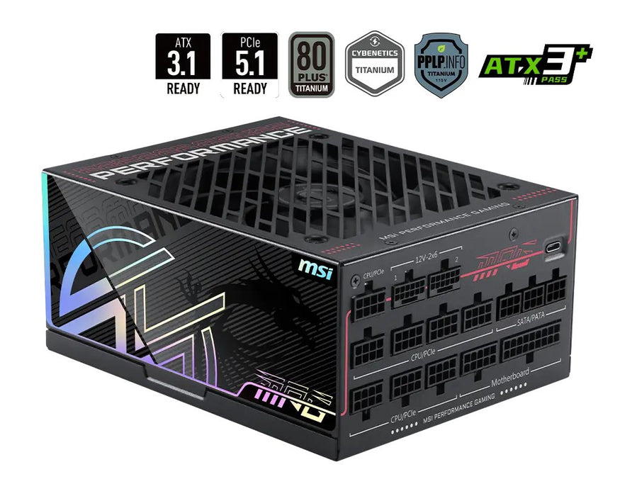 EAN 4711377406130 - MSI MPG Ai1300TS PCIE5 unidad de fuente de alimentación 1300 W 24-pin ATX ATX Negro imagen 1