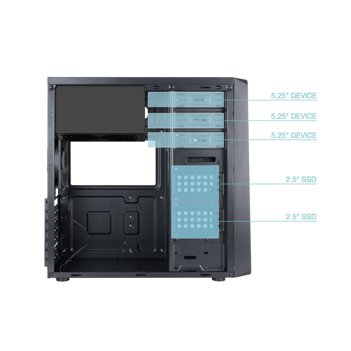 EAN 8433281017245 - TooQ Prisma Ultra Midi Tower Negro 500 W imagen 3