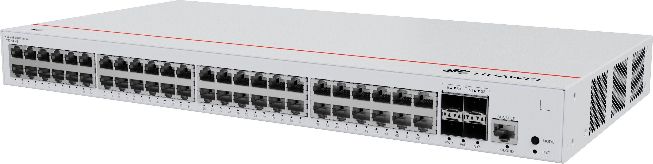 EAN 6901443450114 - HUAWEI eKit S220 Series S220-48P4S Gestionado L2 Gigabit Ethernet (10/100/1000) Energía sobre Ethernet (P imagen 4