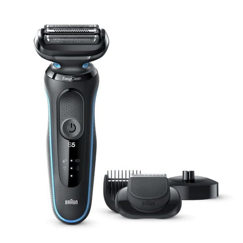 EAN 4210201241874 - Braun Series 5 50-M4500cs Máquina de afeitar de láminas Recortadora Negro, Azul imagen 1