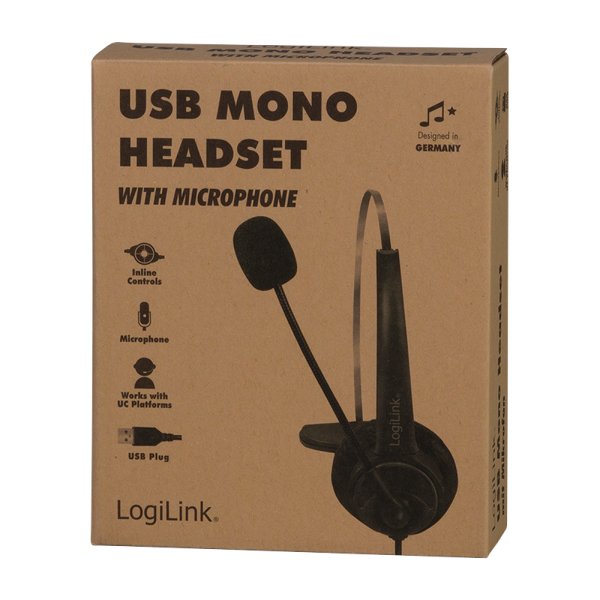 EAN 4052792064209 - LogiLink HS0056 auricular y casco Auriculares Alámbrico Diadema Oficina/Centro de llamadas USB tipo A Neg imagen 7