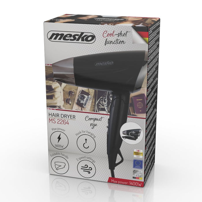 EAN 5903887801249 - Mesko Home MS 2262 secador 1400 W Negro, Cromo imagen 9