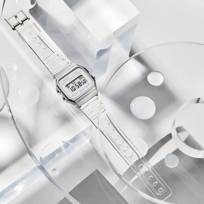 EAN 4549526261114 - Casio Vintage F-91WS-7DF Reloj de pulsera Blanco, Transparente imagen 4