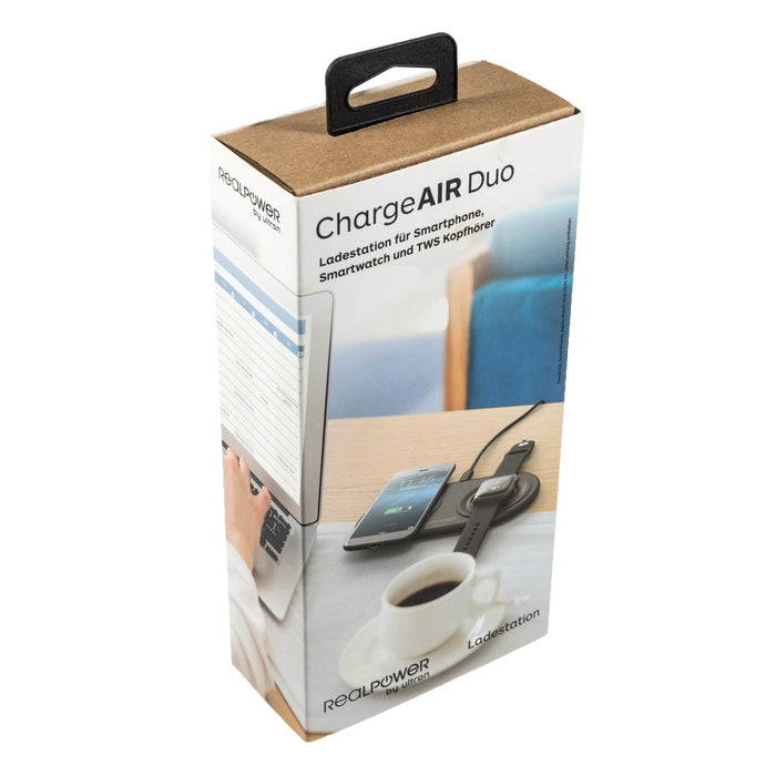 EAN 4040895010605 - RealPower ChargeAIR Duo Smartphone, Reloj inteligente Negro USB Interior imagen 4