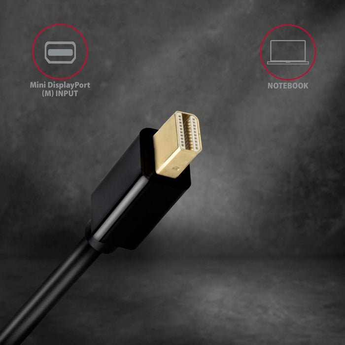 EAN 8595247906090 - Axagon RVDM-HI14C2 Mini-DisplayPort zu HDMI Adapterkabel 4K/30 Hz 180 cm lang - Kabel - Digital/Display/V imagen 4