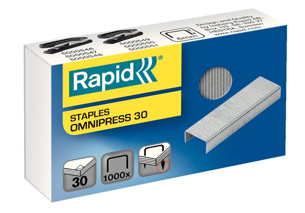 EAN 4051661018848 - Rapid Omnipress 30 Paquete de grapas 1000 grapas imagen 1
