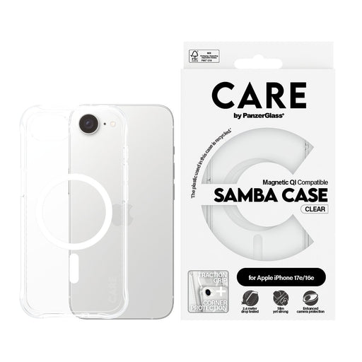 EAN 5715685021008 - PanzerGlass CARE™ by ® Samba Case Transparent w. White Qi Compatible iPhone 17e | 16e funda para teléfono imagen 2