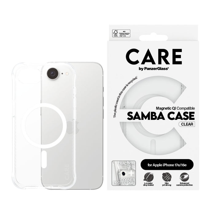 EAN 5715685021008 - PanzerGlass CARE™ by ® Samba Case Transparent w. White Qi Compatible iPhone 17e | 16e funda para teléfono imagen 2