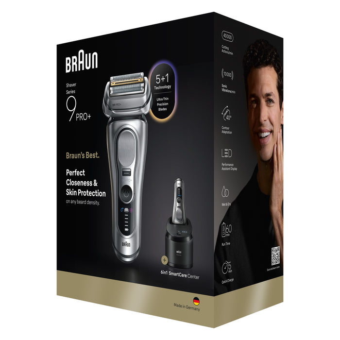 EAN 8700216555081 - Braun Series 9 Pro+ 9667CC afeitadora Máquina de afeitar de láminas Recortadora Plata imagen 2