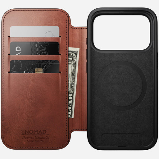 EAN 0856504014094 - Nomad Modern Leather Folio funda para teléfono móvil 16 cm (6.3") Marrón imagen 2