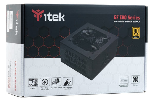 EAN 8056157881032 - itek GF650 EVO unidad de fuente de alimentación 650 W 24-pin ATX ATX Negro imagen 2
