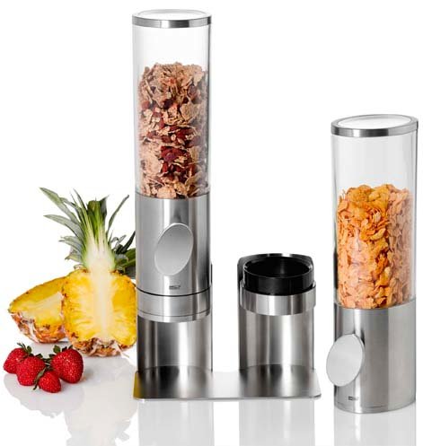 EAN 4037571386239 - AdHoc Deposito Duo Dispensador de alimentos para encimera 1,5 L Acero inoxidable, Transparente imagen 2