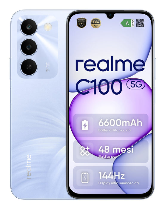 EAN 6941764486256 - realme C100 5G 17,3 cm (6.8") SIM doble USB Tipo C 4 GB 256 GB 6600 mAh Púrpura imagen 2