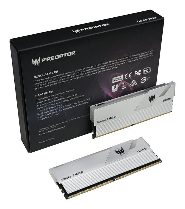 EAN 6955914619593 - Predator VESTA2-64GB-6000-2R8-V4 módulo de memoria 2 x 32 GB DDR5 6000 MT/s 288-pin DIMM imagen 11