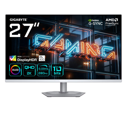 EAN 4719331873493 - GIGABYTE MO27Q2A ICE OLED pantalla para PC 68,6 cm (27") 2560 x 1440 Pixeles Quad HD QD-OLED Blanco imagen 1