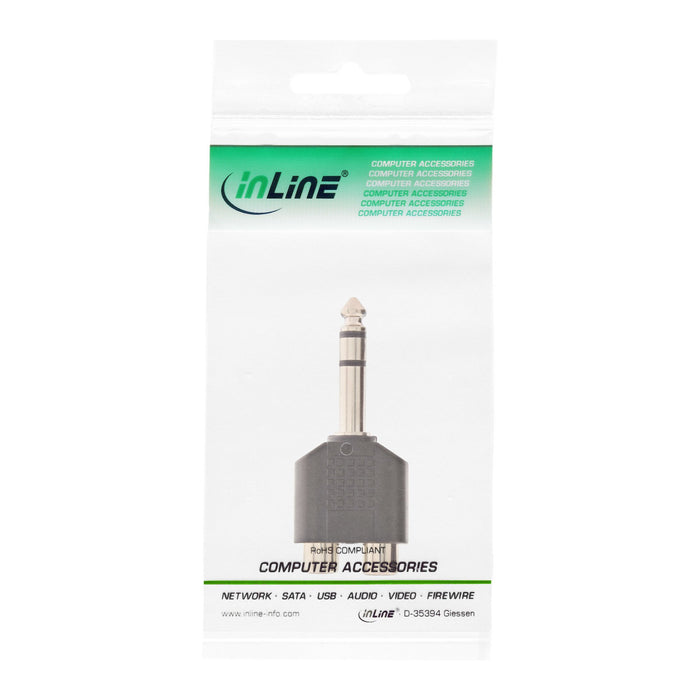 EAN 4043718075478 - InLine 99323 cambiador de género para cable 6.3mm jack male 2x RCA F Negro imagen 2