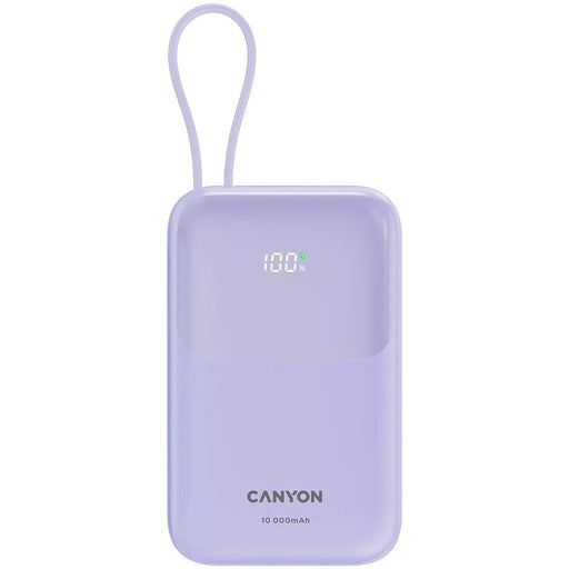 EAN 5291485017378 - Canyon power bank OnPower 101 built-in cable 10000 mAh PD22.5W Violetin Ión de litio Púrpura imagen 1