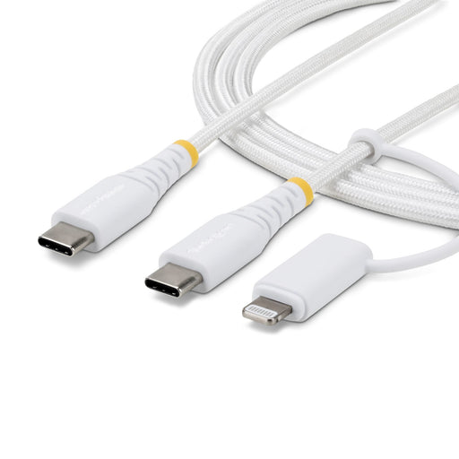 EAN 65030915854 - StarTech.com 1M-U2-LNTC-CABLE cable USB USB C 0,48 Gbit/s Blanco imagen 1