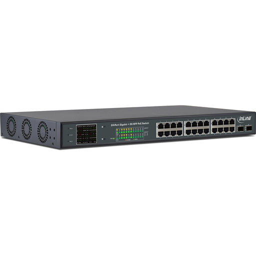 EAN 4043718277810 - InLine 32324P switch Gigabit Ethernet (10/100/1000) Energía sobre Ethernet (PoE) 1U Negro imagen 1