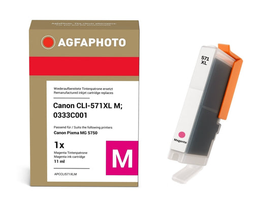 EAN 4250164850645 - AgfaPhoto APCCLI571XLM cartucho de tinta 1 pieza(s) Compatible Alto rendimiento (XL) Magenta imagen 1
