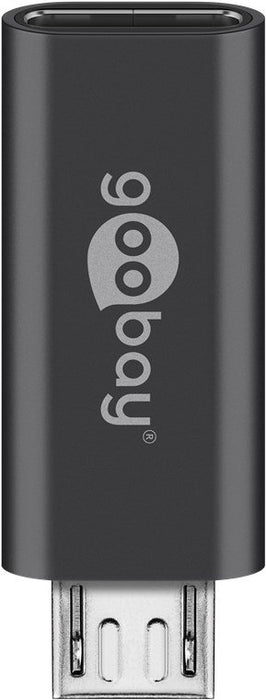 EAN 4040849555534 - Goobay 55553 cambiador de género para cable USB Micro B USB C Gris imagen 1