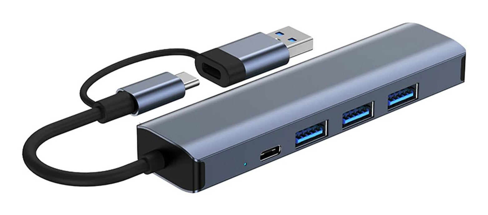 EAN 8681949015021 - Inca IUTP-5T hub de interfaz USB Tipo C 1000 Mbit/s Gris imagen 4