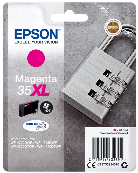 EAN 8715946632391 - Epson Padlock C13T35934010 cartucho de tinta 1 pieza(s) Original Alto rendimiento (XL) imagen 1